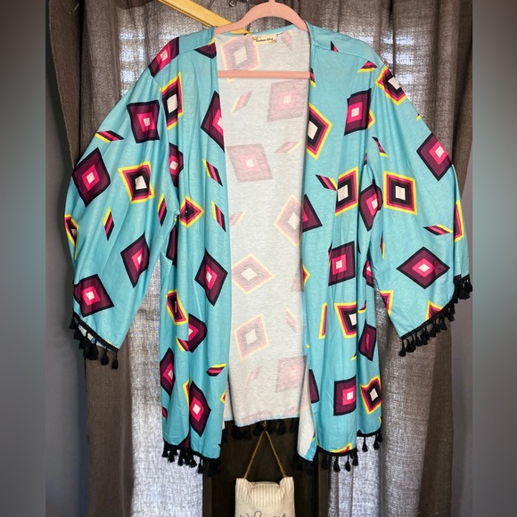 SOUTHERN STITCH Kamono 2xl-3xl Fringed Ends - Picture 1 of 5